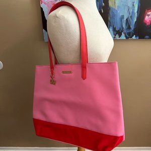Juicy Couture Barbie Pink and Red Velvet Tote Bag